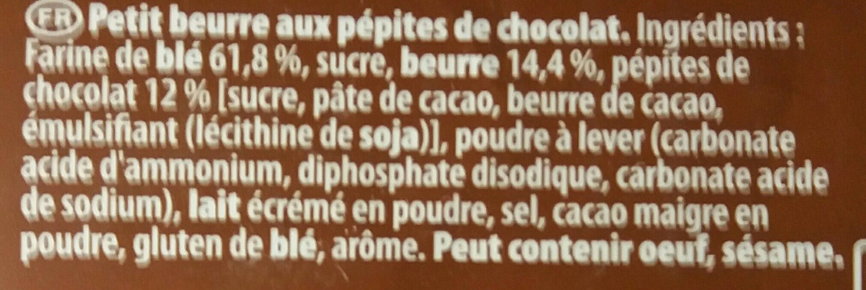 Petit LU pépites de chocolat - Ingrédients