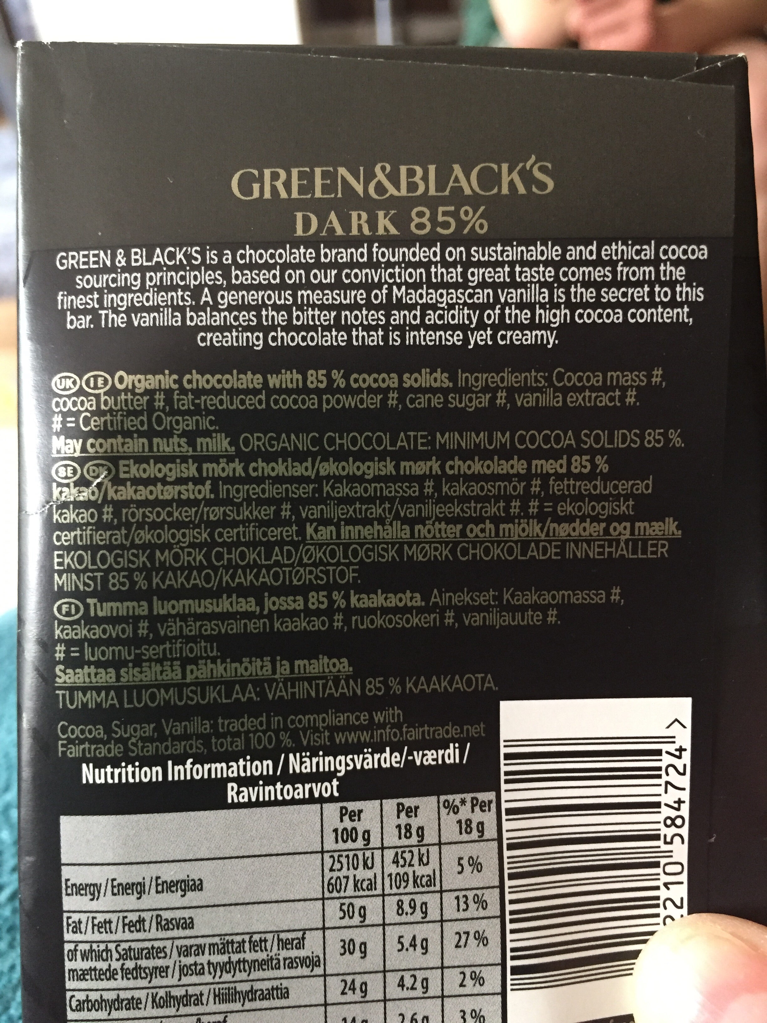 Green & blacks organic - Ingrediënten - en