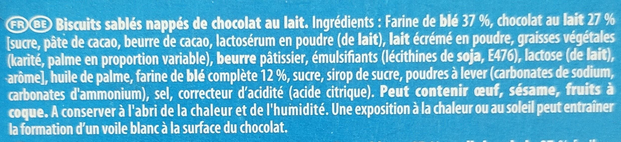Granola - L'original - chocolat au lait - 原材料 - fr