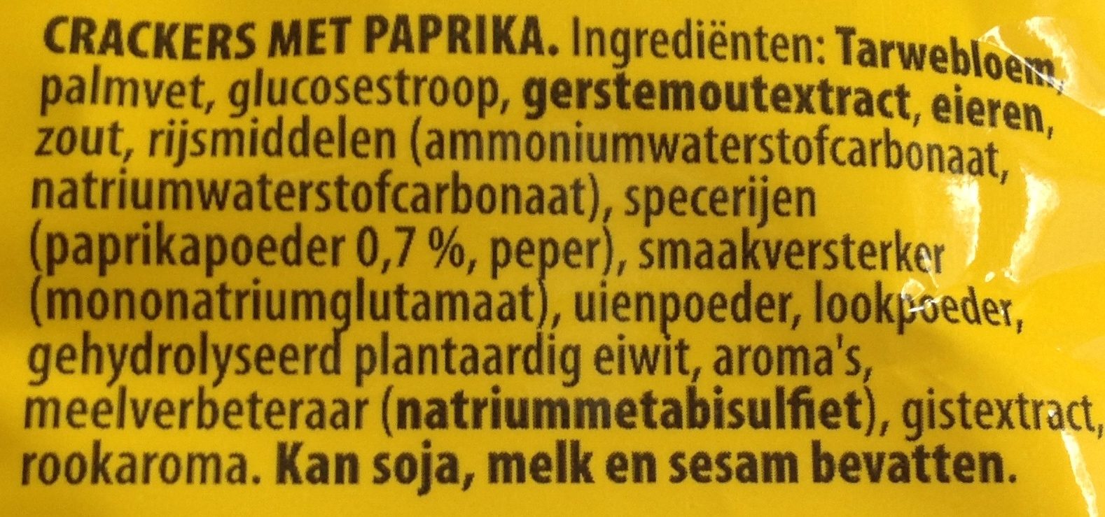 Lu Tuc Minibites Paprika - Ingredients - fr
