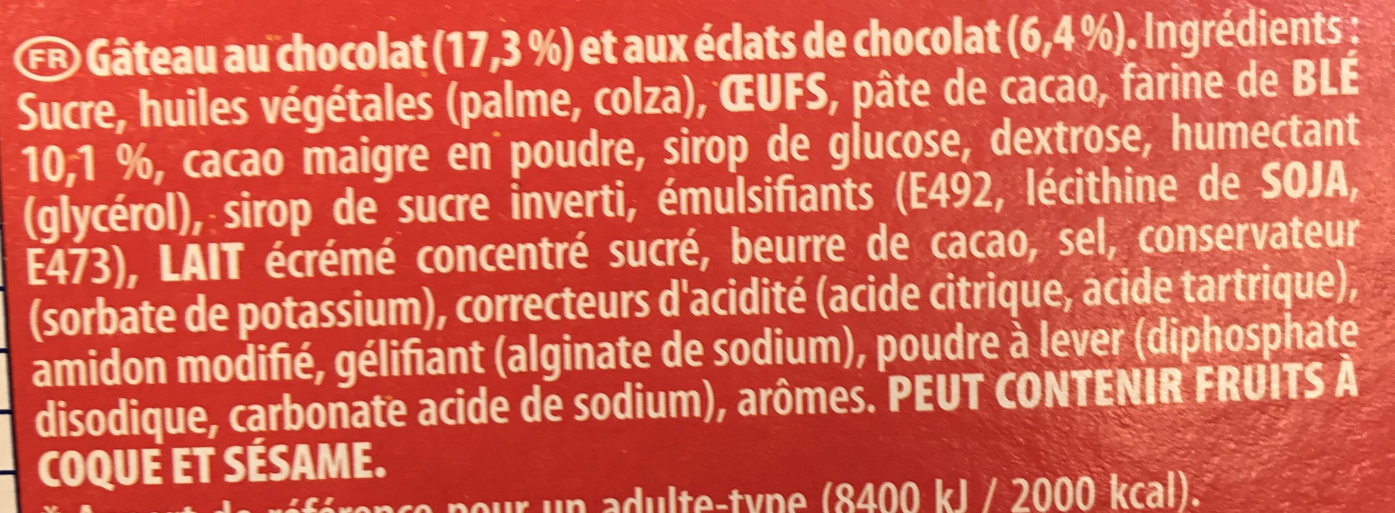 Granola Brownie Chocolat Intense - Ingredients - fr