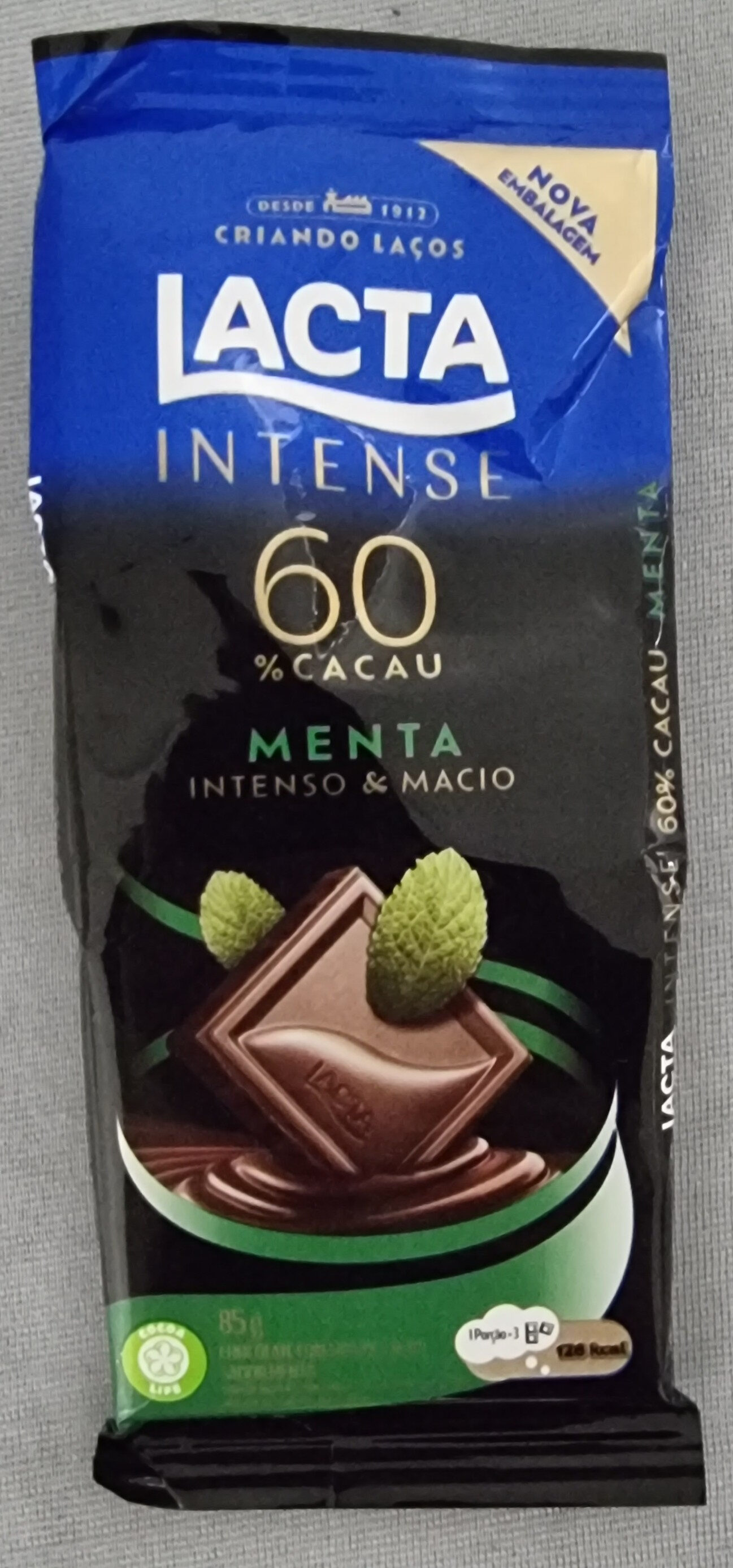 Lacta Intense Chocolate 60% Cacau Sabor Menta Intenso & Macio - Product - pt
