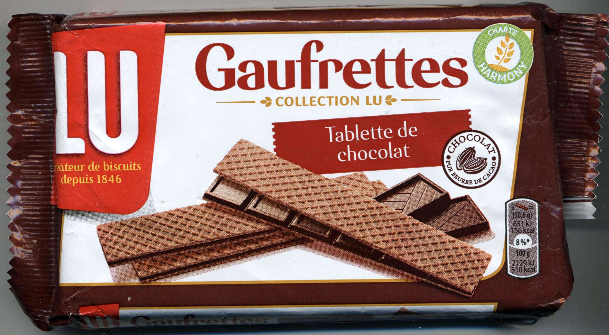 Gaufrettes - Tablette de chocolat - Produit