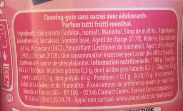 Chewing gum bubule gum - Voedingswaarden - fr