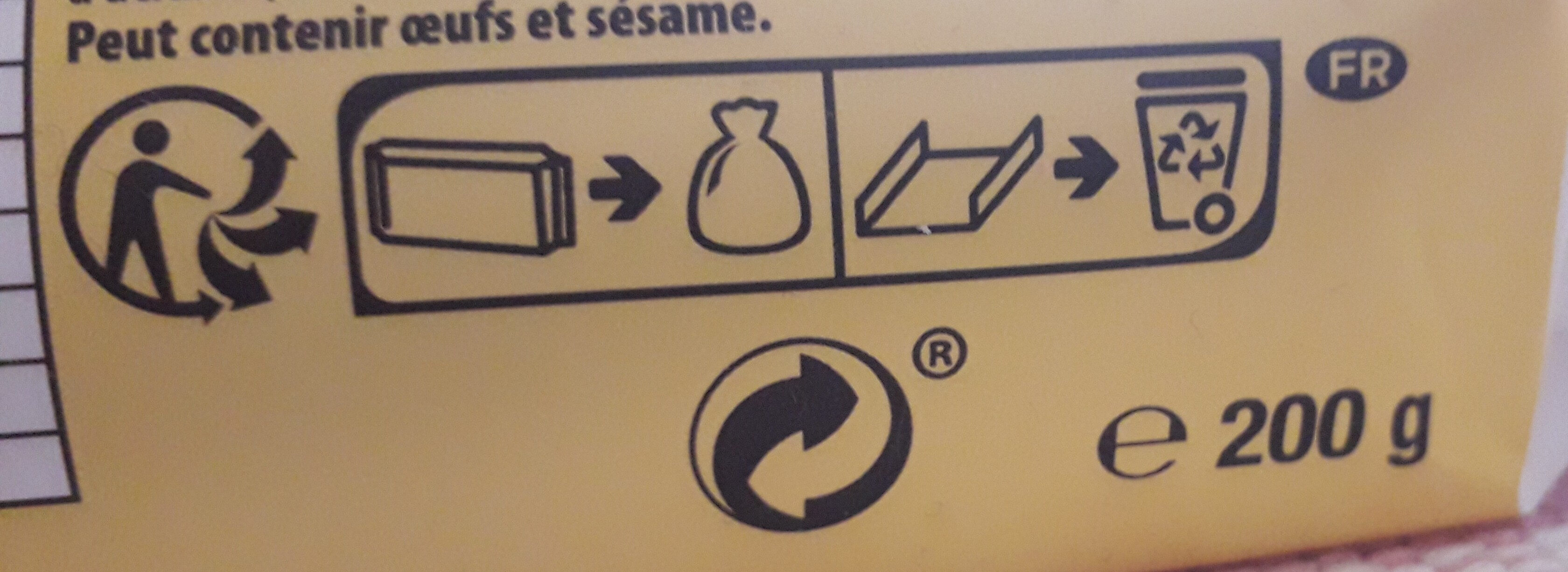 Véritable petit beurre - Recycling instructions and/or packaging information - fr