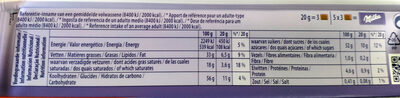 Milka Caramel - Informació nutricional - en