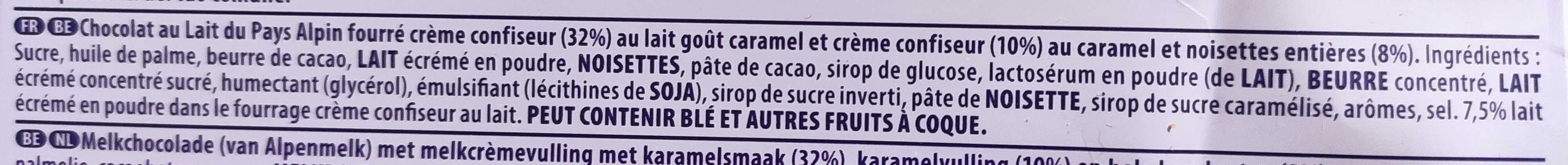 Caramel et Noisettes - Ingredients - fr