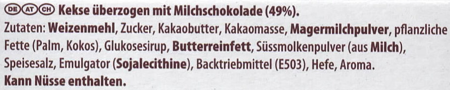 Mikado Milch Schokolade - Ingredienti - de