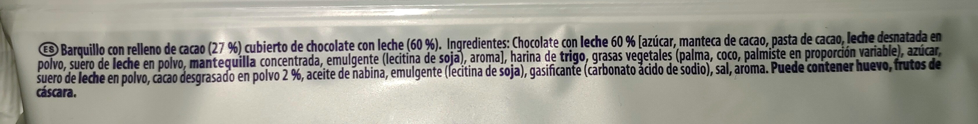 Choco wafer - Ingredients - es