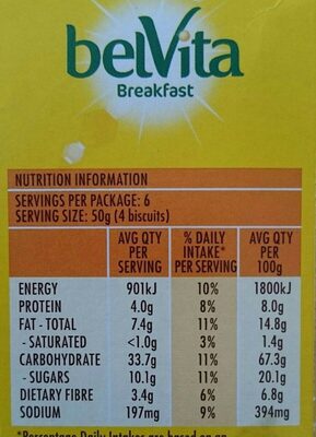 BelVita Breakfast Milk & Cereals - Nutrition facts