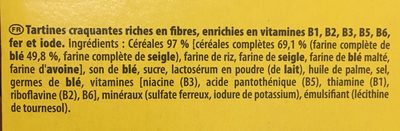 Cracotte fibres - Ingrédients