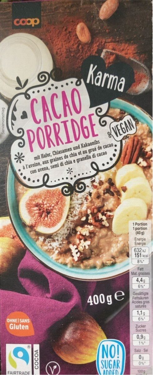 Cacao porridge - Product - fr