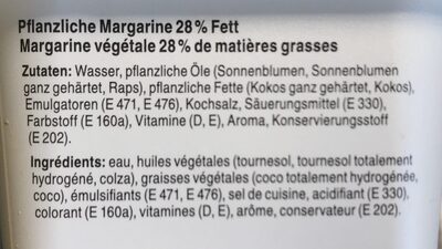Margarine (28% m.g.) - Ingrédients
