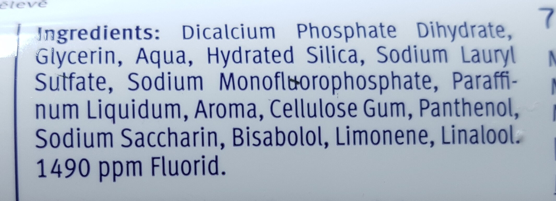 Candida Pepperminz Zahnpaste - Ingrédients