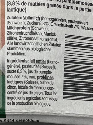 Bio Jogurt pamplemousse - Ingrédients