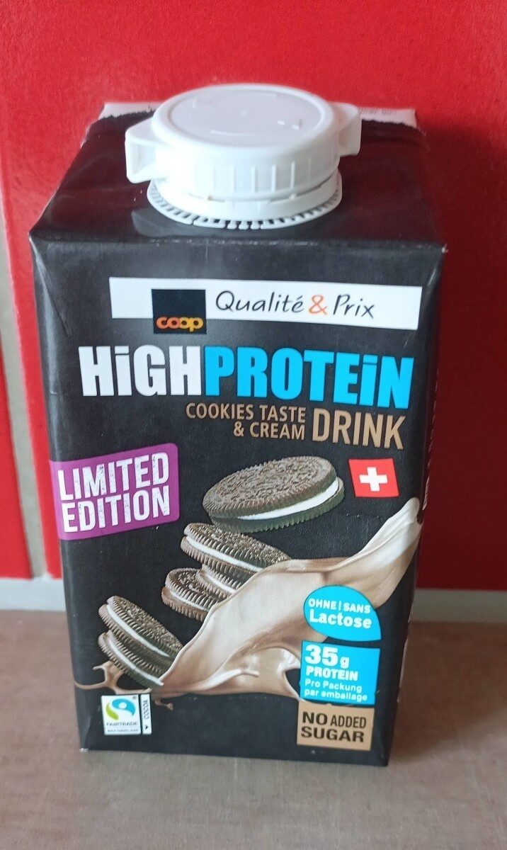 Hight protein drink cookie taste et cream - Producte - fr