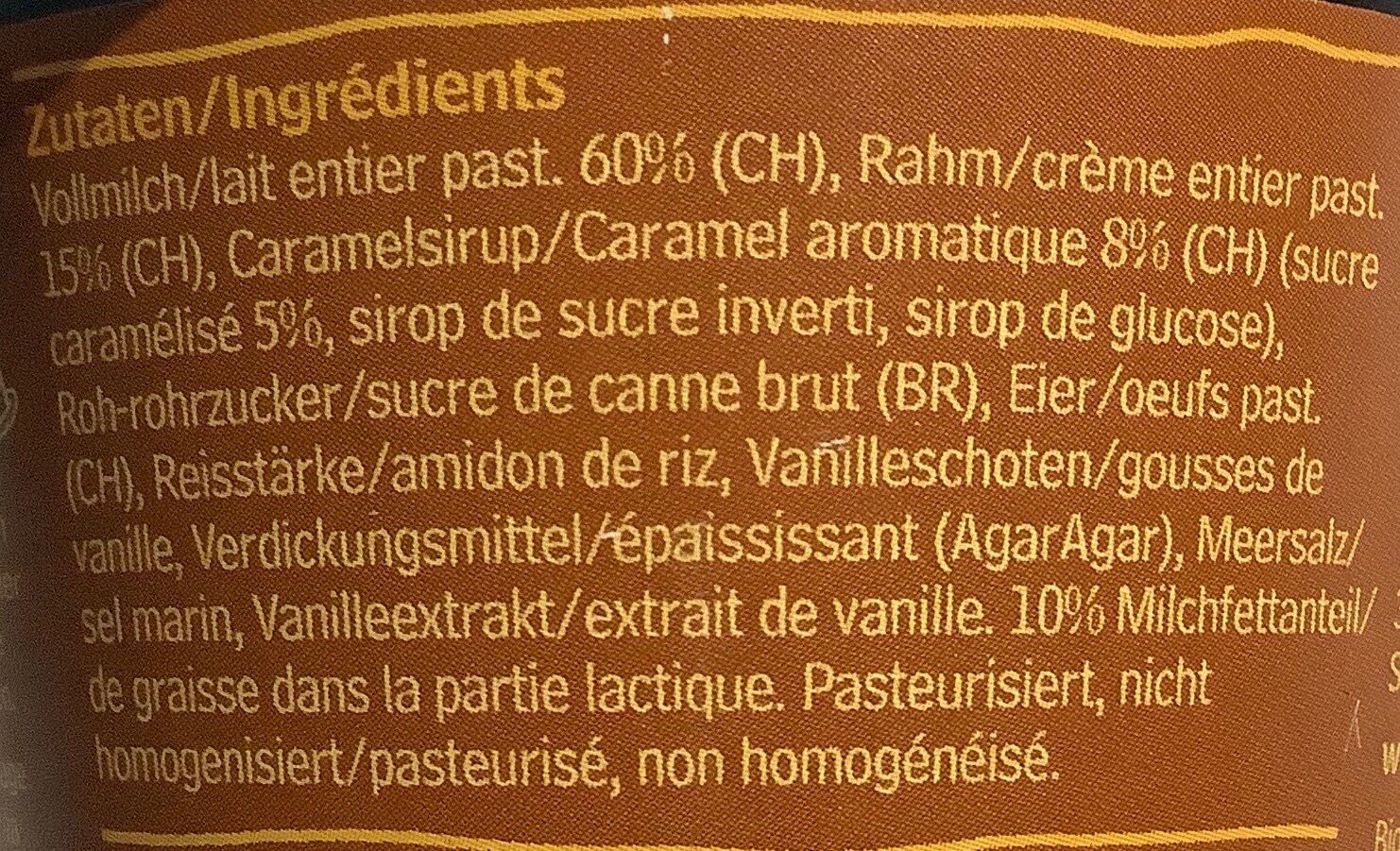 Flan au caramel - Ingredienti - fr