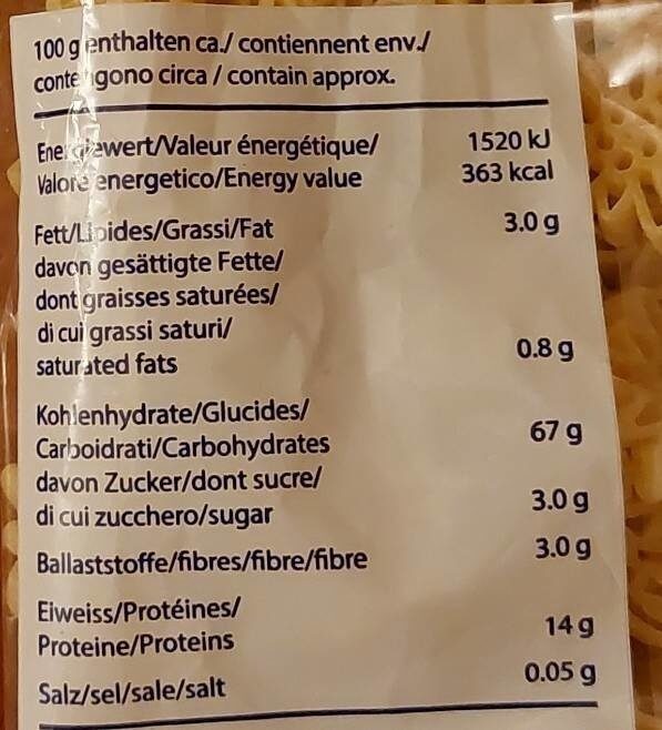 Ami of switzerland - Nutrition facts - fr