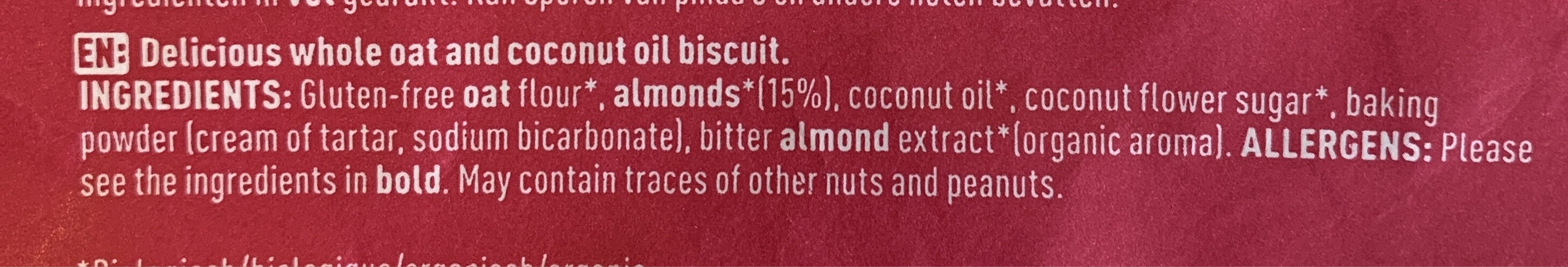 Ooh-la-la Tea Biscuits Almond Biscotti Sharing Bag - Ernæringsinnhold - en