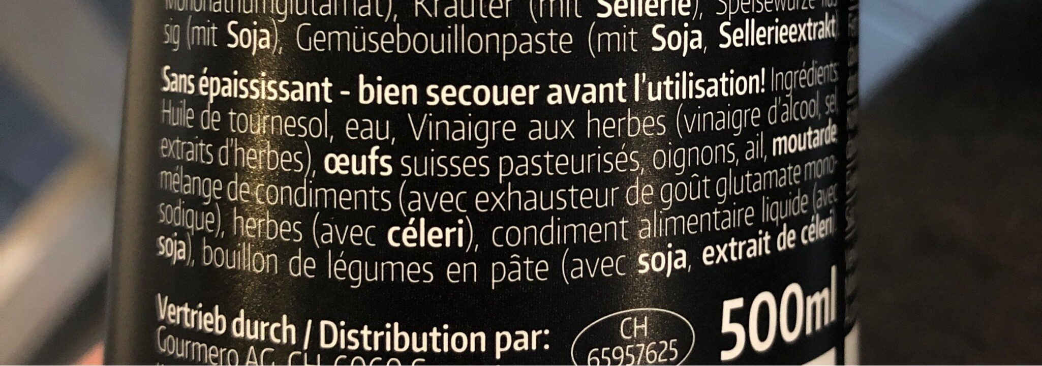 Salatsossä french - Ingredienti - fr