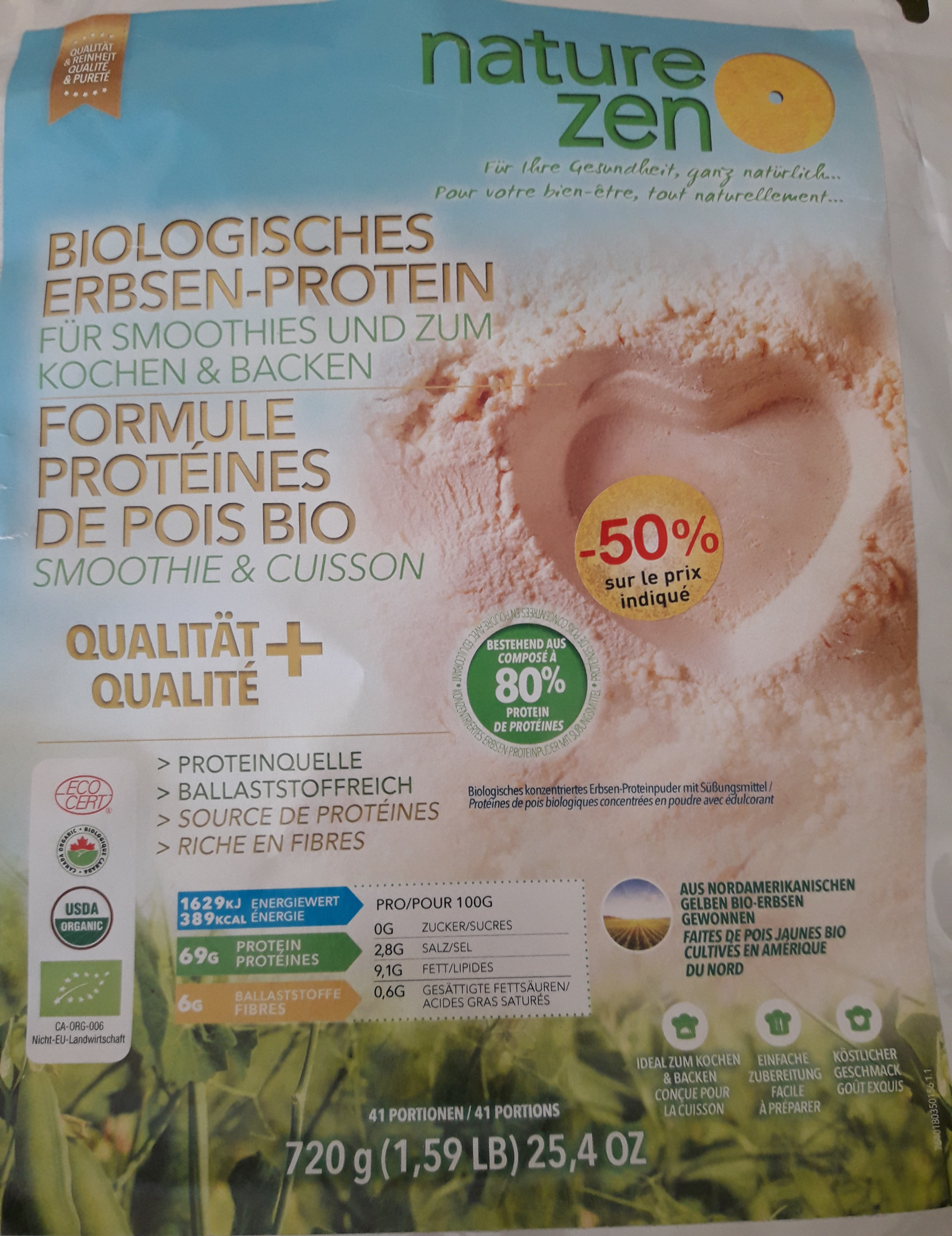 formule protéines de pois bio - Produkt - fr