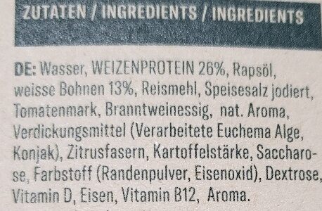 Pflanzliche Speck Würfel - Ingredients - de