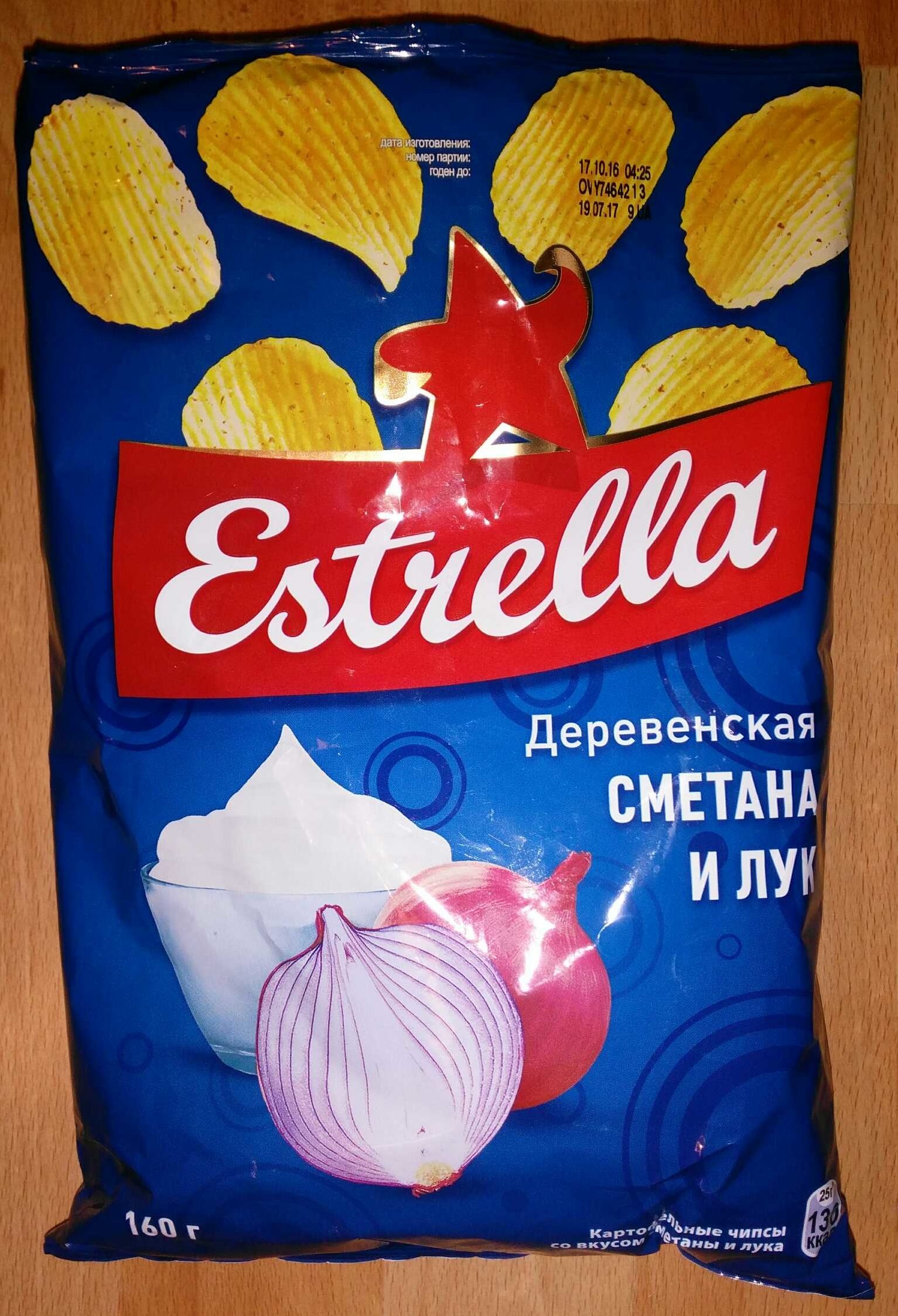 Estrella Деревенская «Сметана и лук» - Product - ru