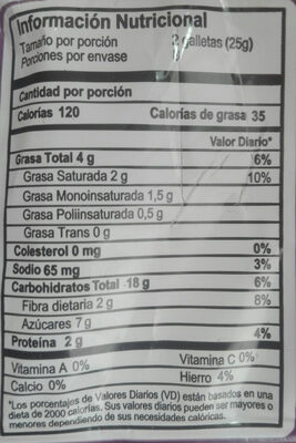 CRÖKAN Galletas Integrales con Avena | Uvas y Ciruelas Pasas - Nutrition facts