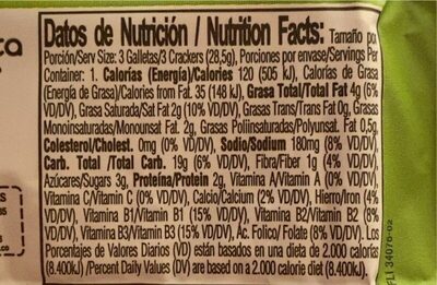 Tosh Fusion de Cereales - Información nutricional