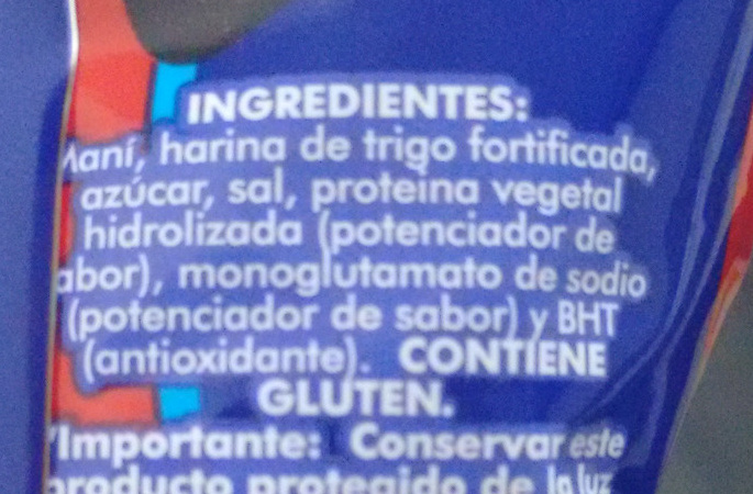 Maní Moto - Ingredients