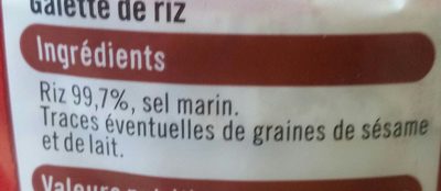 Galettes de riz - Ingredients - fr
