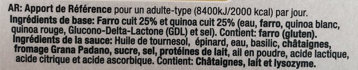 Chef Quinoa - Ingredients - fr