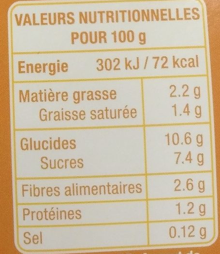 Sweet Quinoa Mangue et Noix de Coco - Informació nutricional - fr