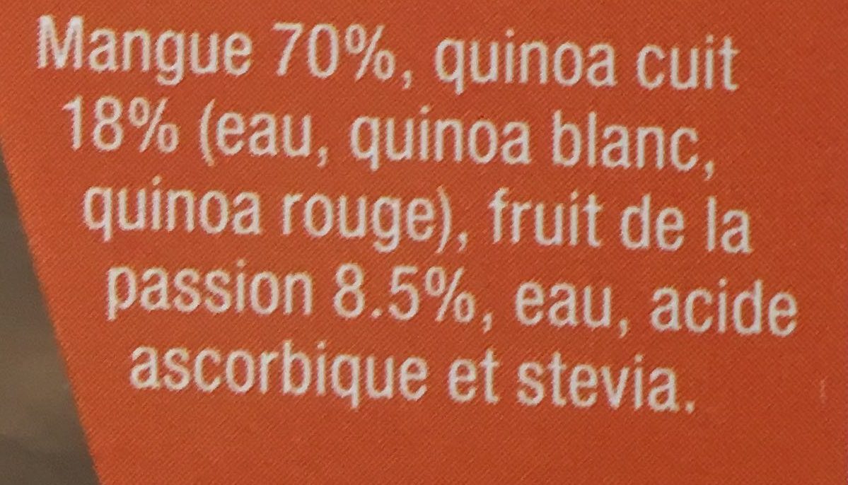 Sweet Quinoa Mangue et Fruit de la Passion - Ingredients - fr