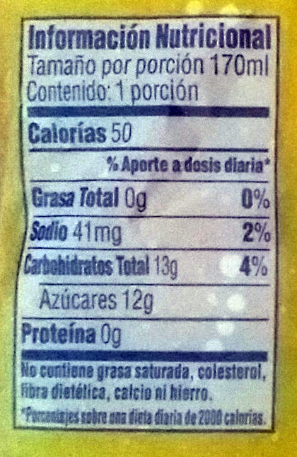 Tampico Mango - Nutrition facts - es