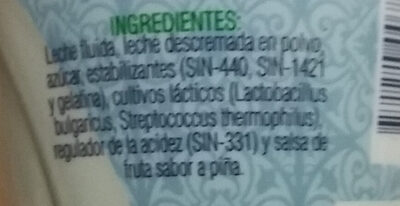 Yogurt Griego Piña - Ingredients - es
