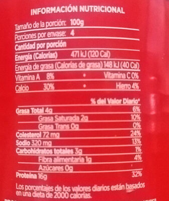 Sabrosa en salsa de tomate - Tableau nutritionnel - es