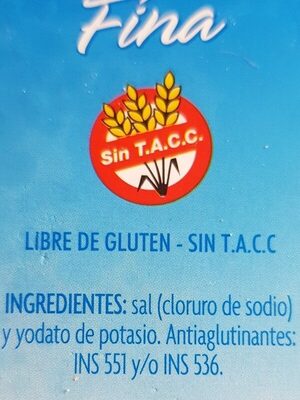 Sal Fina - Ingredients - es