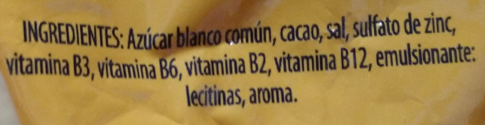 Chocolino - Ingredients - es