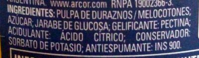 Durazno - Ingredients - es