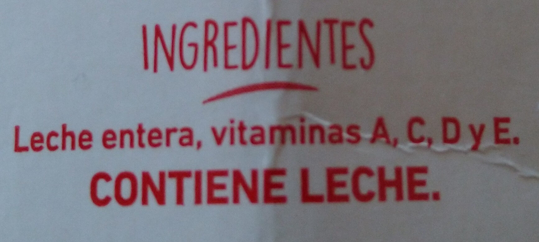 Leche Clásica - Ingredients