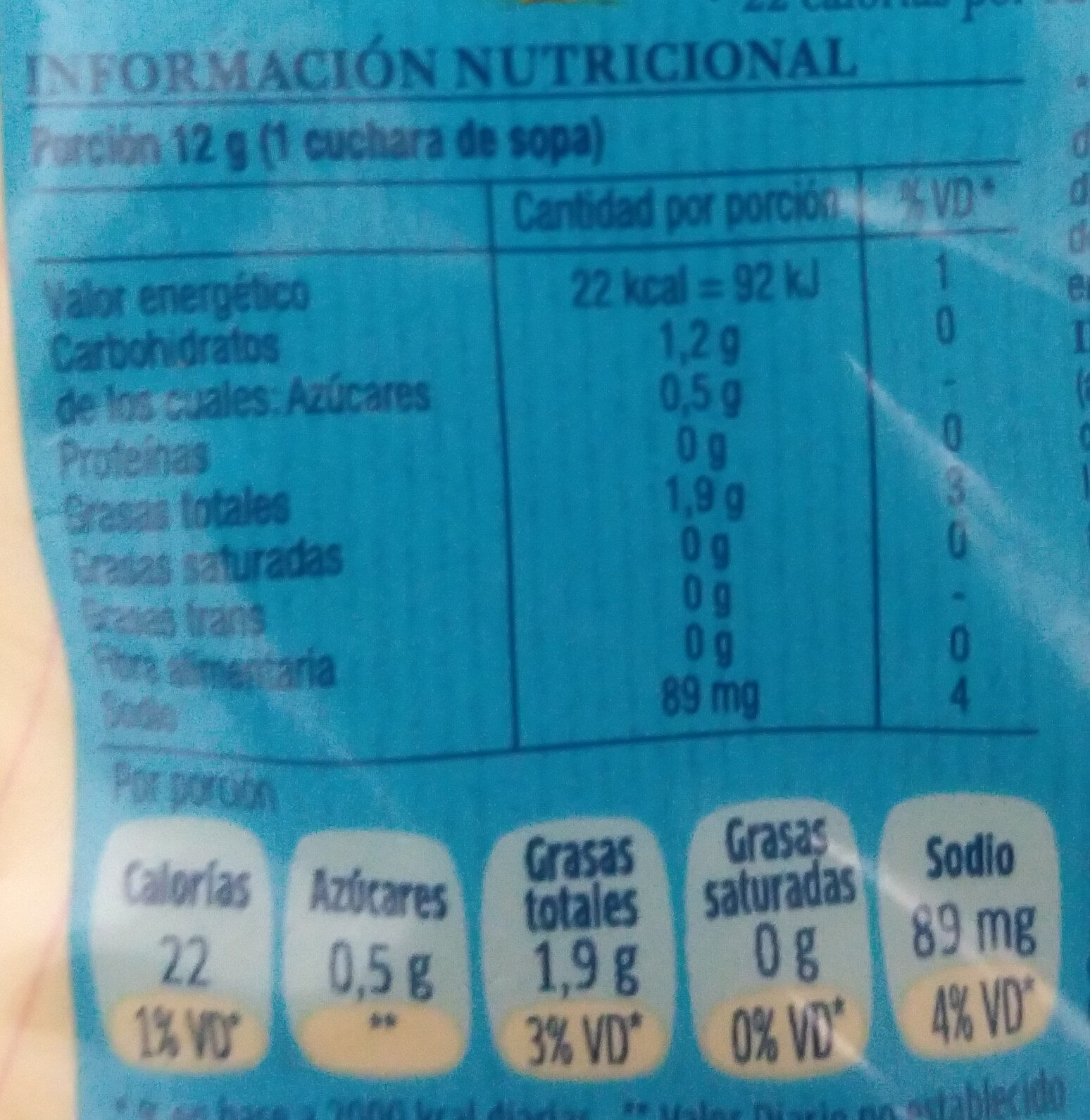 mayonesa hellmanns light - Nutrition facts - es