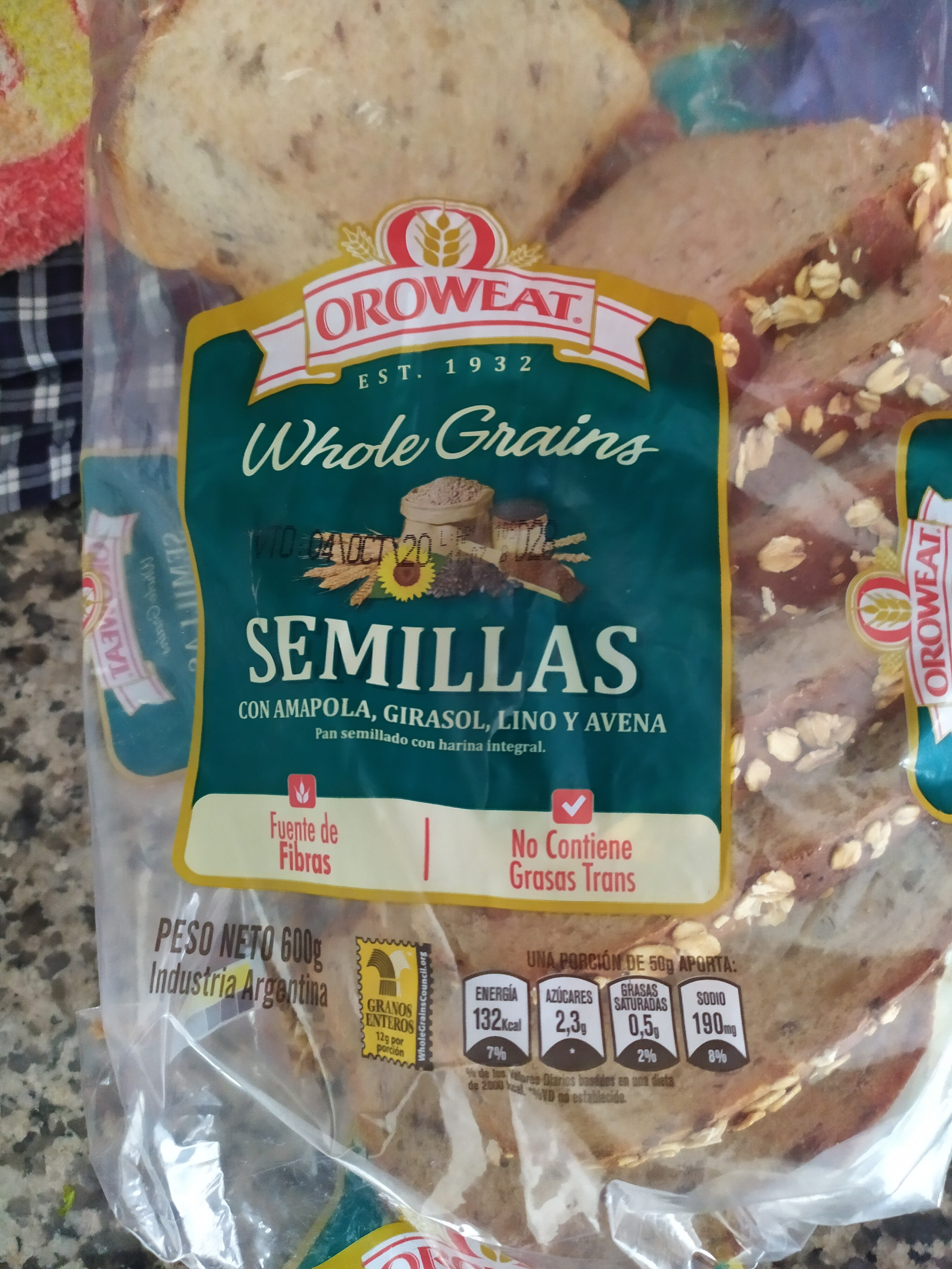 Whole Grains Semillas con Amapola, Girasol, Lino y Avena - نتاج - es