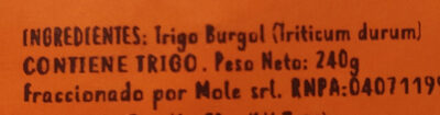 Trigo Burgol - المكونات - es