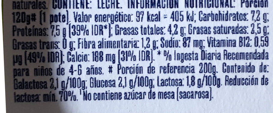 Mi primer Yogurísimo - Pera - Nutrition facts - es