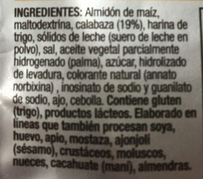 crema de calabaza - Ingredientes