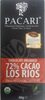 Los Rios Organic Chocolate, 72% Cacao - Product