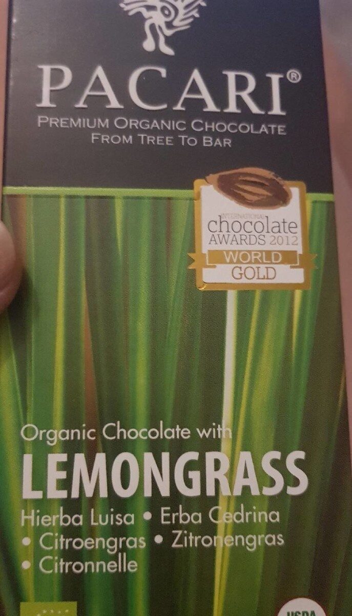 Organic chocolate with lemongrass - Product - fr
