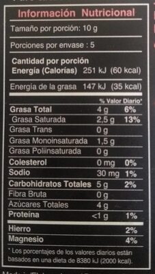 Chocolate Orgánico con Sal de Cuzco & Nibs - Nutrition facts - fr