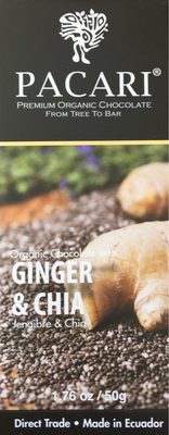 Organic chocolate with ginger & chia - Product - fr